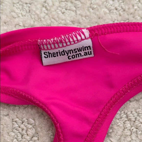 NWOT Sheridyn Swim Cheeky Bikini Bottom Pink Small - Picture 3 of 3